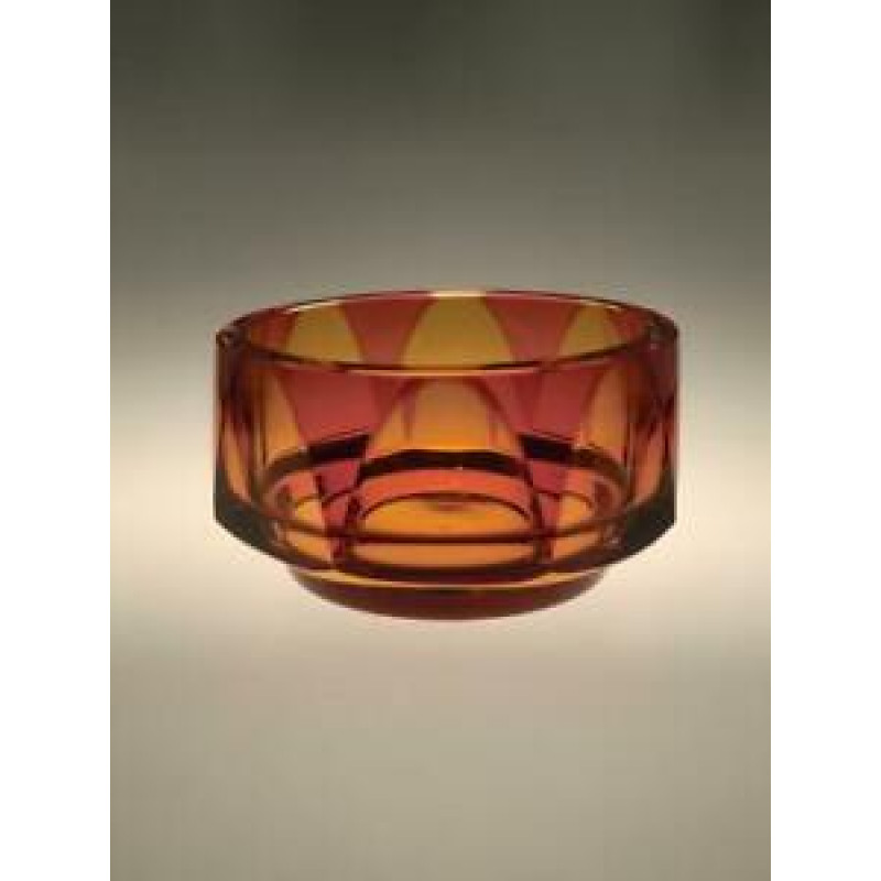 Vintage Bohemian Czech Art Glass Bowl - Dual by Karel Wunsch for Exbor